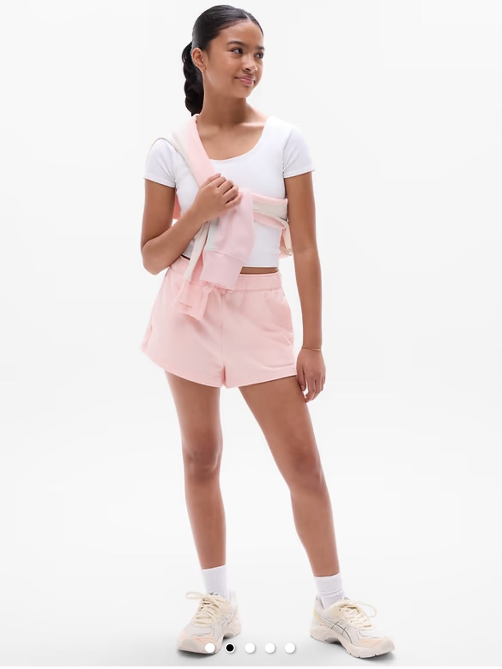🌸 Athleta Girl All Day 2” Shorts – Peach Pink (Size XL / 14)